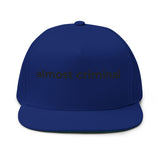 Embroidered Flat Bill Cap