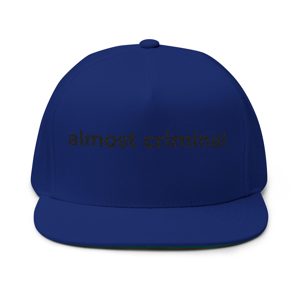 Embroidered Flat Bill Cap