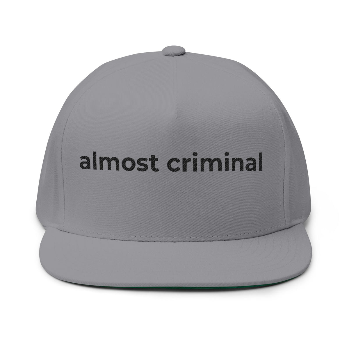 Embroidered Flat Bill Cap