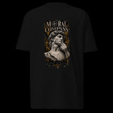 Almost Criminal Moral Compass Tee on black background