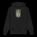 Almost Criminal Saints & Sinners Hoodie on black background